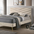 VIVAR Cal.King, E.King, Full, & Twin Bed, Beige