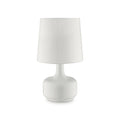 Farah White 17"H Glossy White Table Lamp