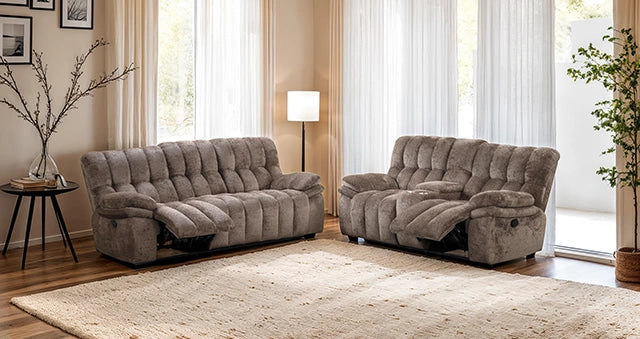 Hieronymus Manual Loveseat Brown
