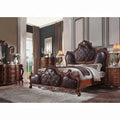 Picardy PU & Cherry Oak Eastern King Bed