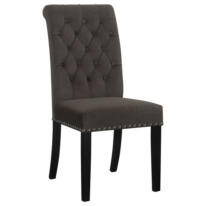 Alana Upholstered Tufted Side Chairs with Nailhead Trim (Set of 2) - VIP FURNITURE (NJ)