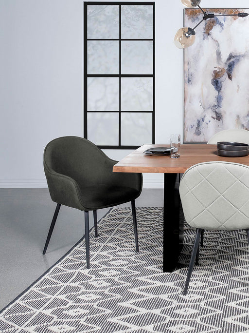 Emma Upholstered Dining Arm Chair (Set of 2) - VIP FURNITURE (NJ)