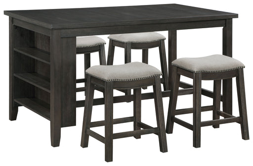 Elliston 5 Pc Counter Height Dining Set - VIP FURNITURE (NJ)