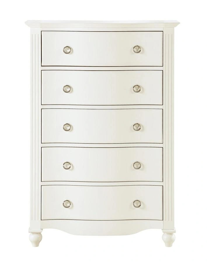 Meghan 5 Drawer Chest in White 2058WH-9