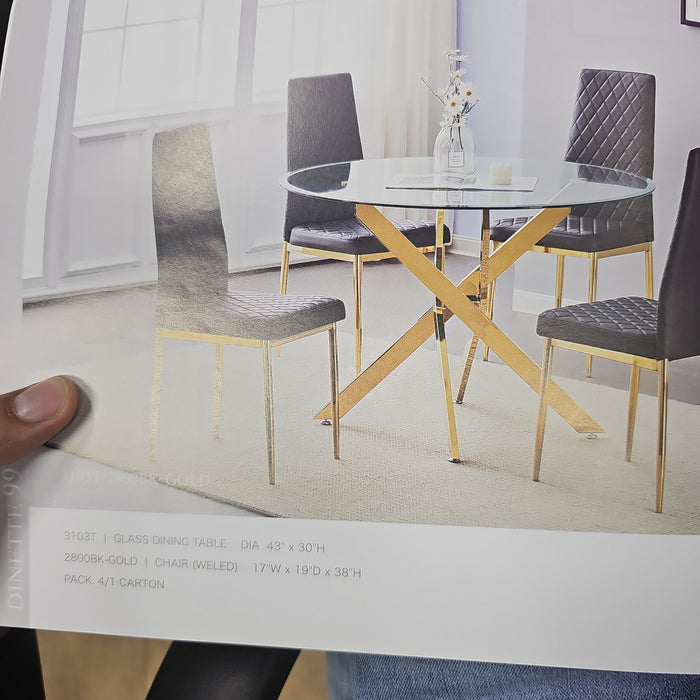 DINING TABLE GOLD VIP PJ
