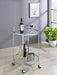 Chrissy 2-tier Round Glass Bar Cart - VIP FURNITURE (NJ)
