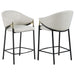 Chadwick Sloped Arm Counter Height Stools Beige and Glossy Black (Set of 2) image