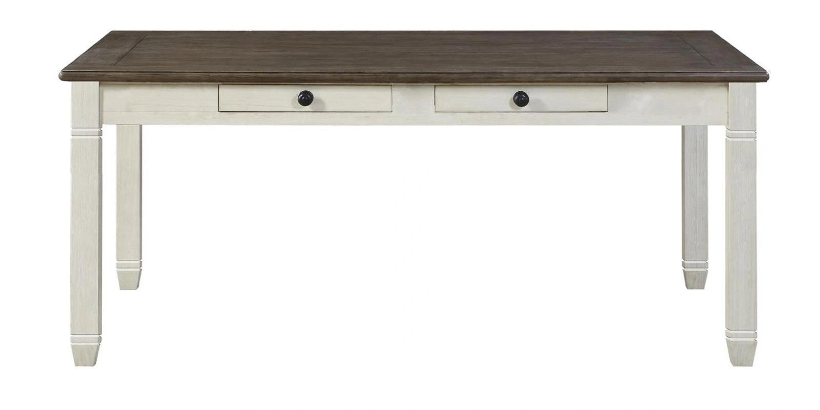 Granby Dining Table in White & Brown 5627NW-72