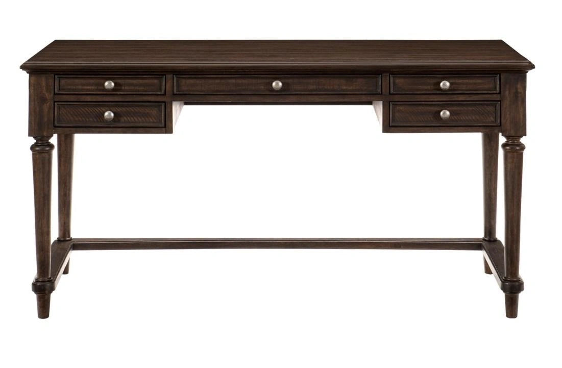 Cardano Writing Desk w/ 3 Working Drawers in Charcoal 1689-16