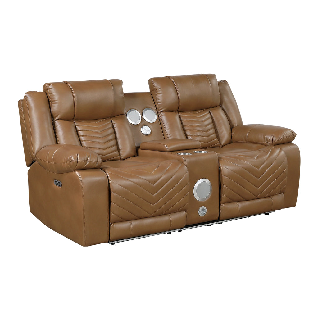 Huron Power Double Reclining Love Seat With Center Console