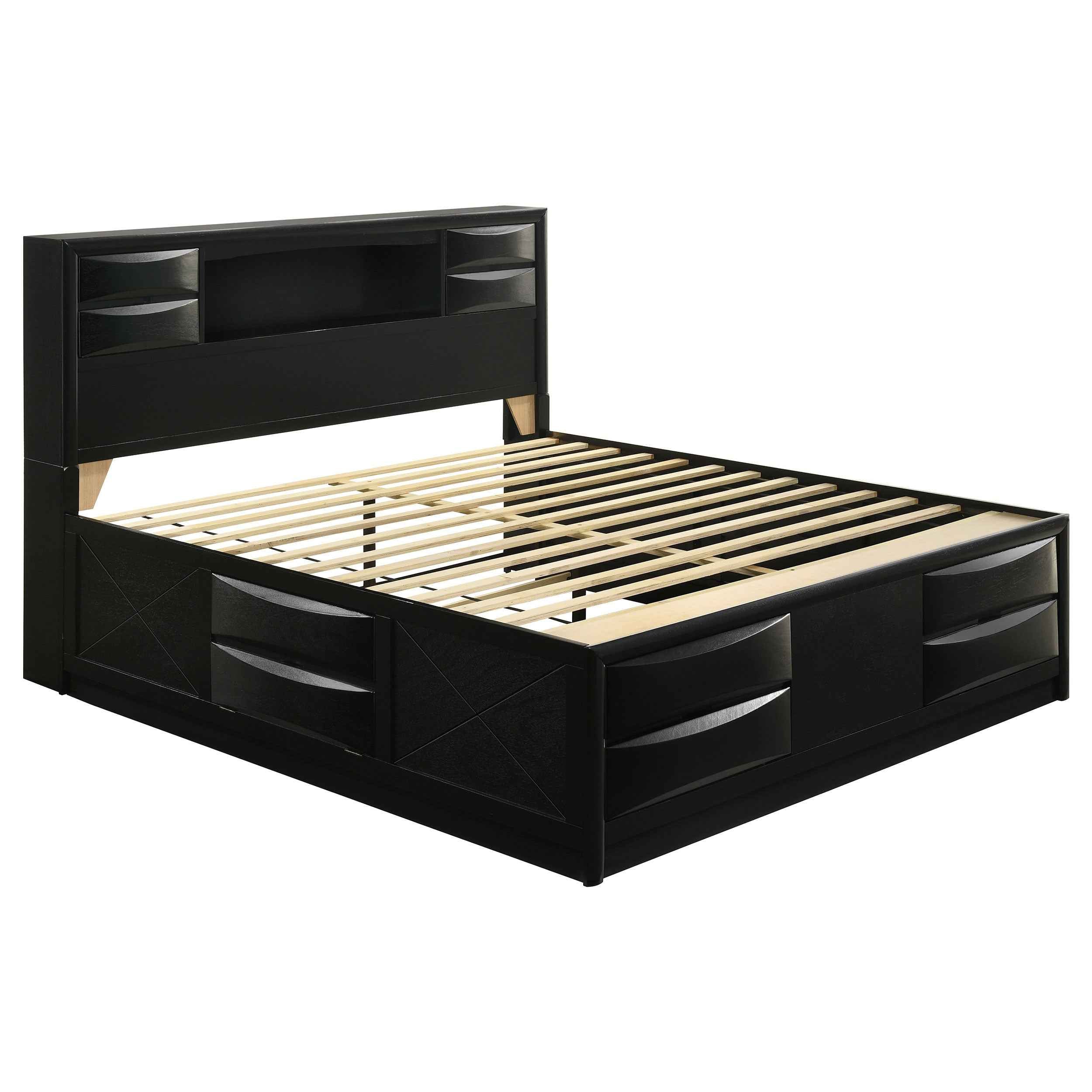 Briana Bookcase Platform Storage Bed