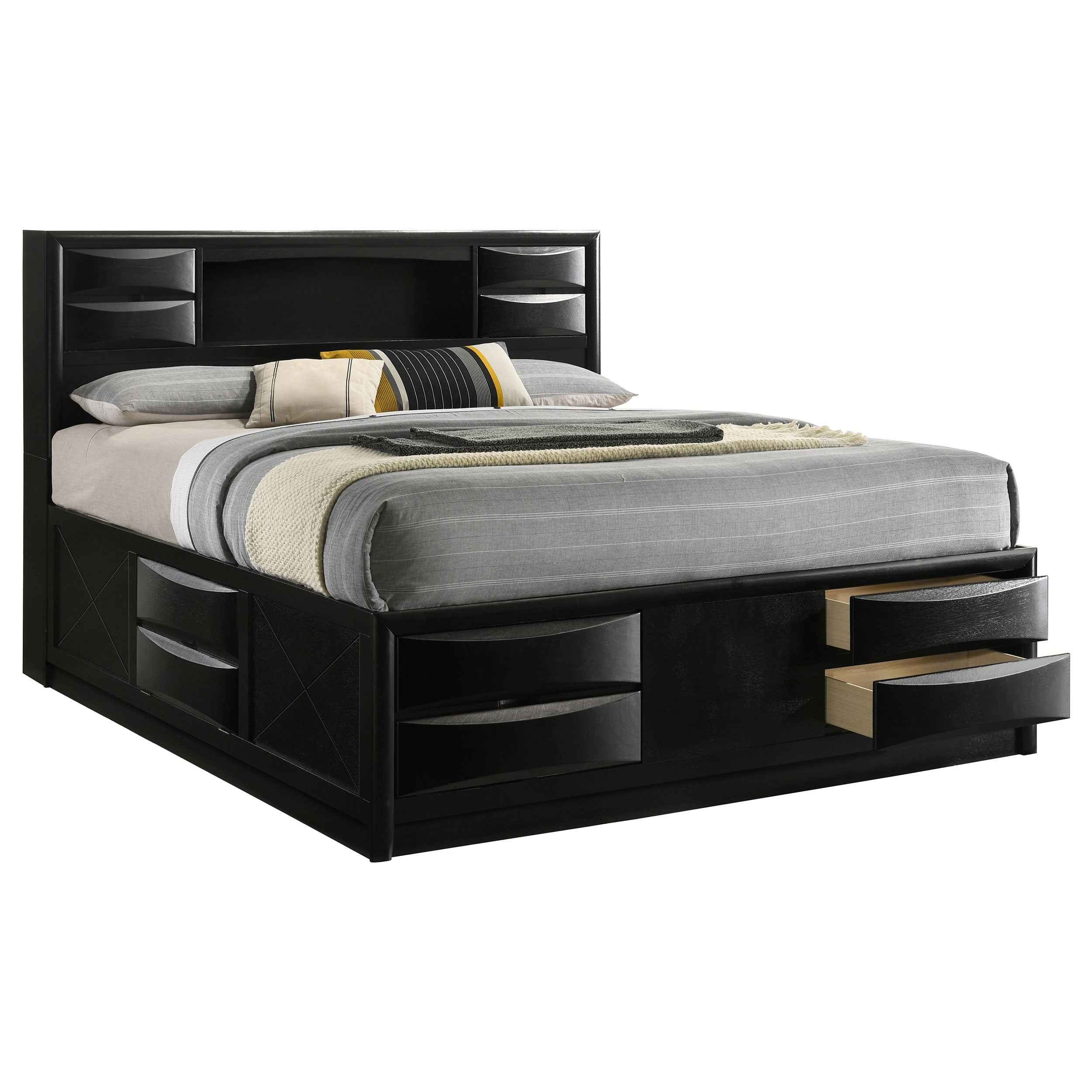 Briana Bookcase Platform Storage Bed