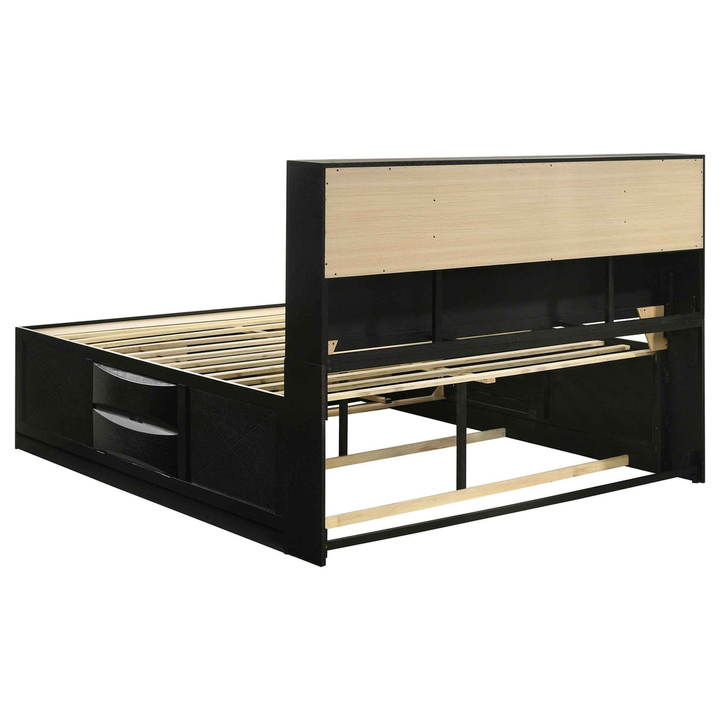 Briana Bookcase Platform Storage Bed