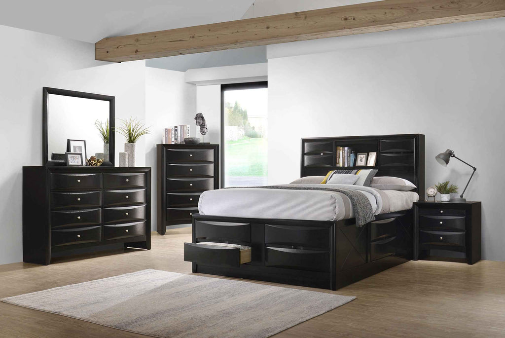 Briana Bookcase Platform Storage Bed