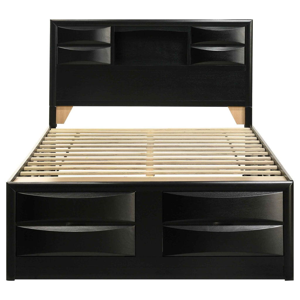Briana Bookcase Platform Storage Bed