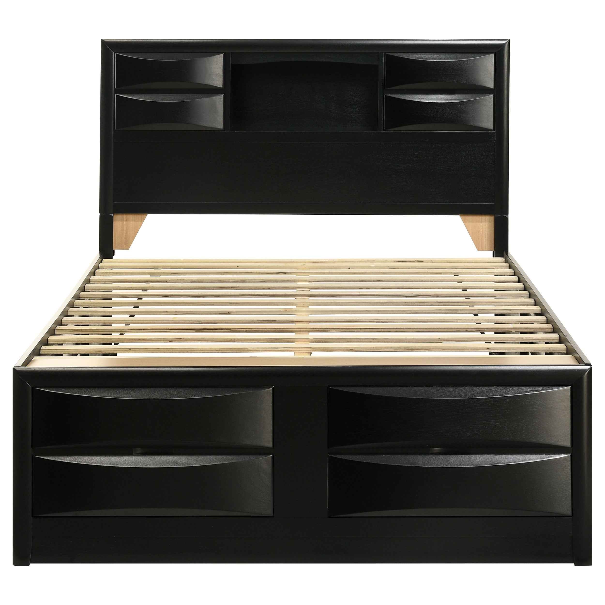 Briana Bookcase Platform Storage Bed