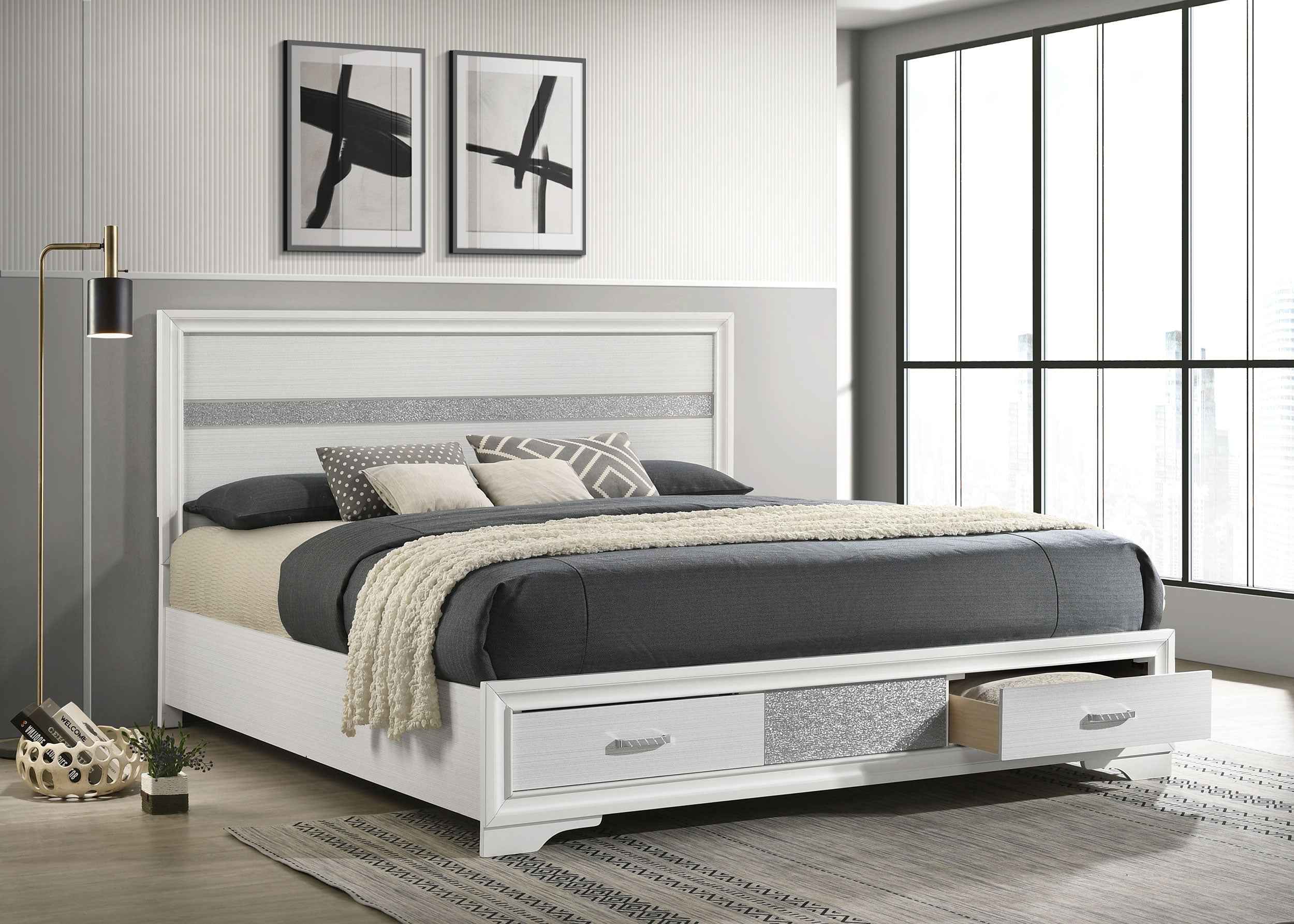 Miranda Panel Platform Storage Bed