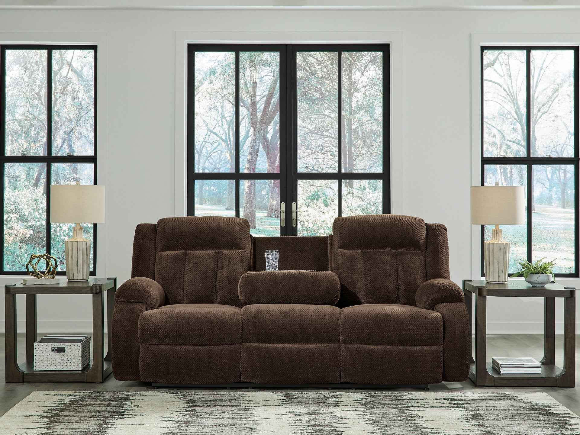 Observation Power Reclining Sofa with Drop Down Table