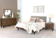 Mays Upholstered Bedroom Set Walnut Brown and Grey - VIP FURNITURE (NJ)