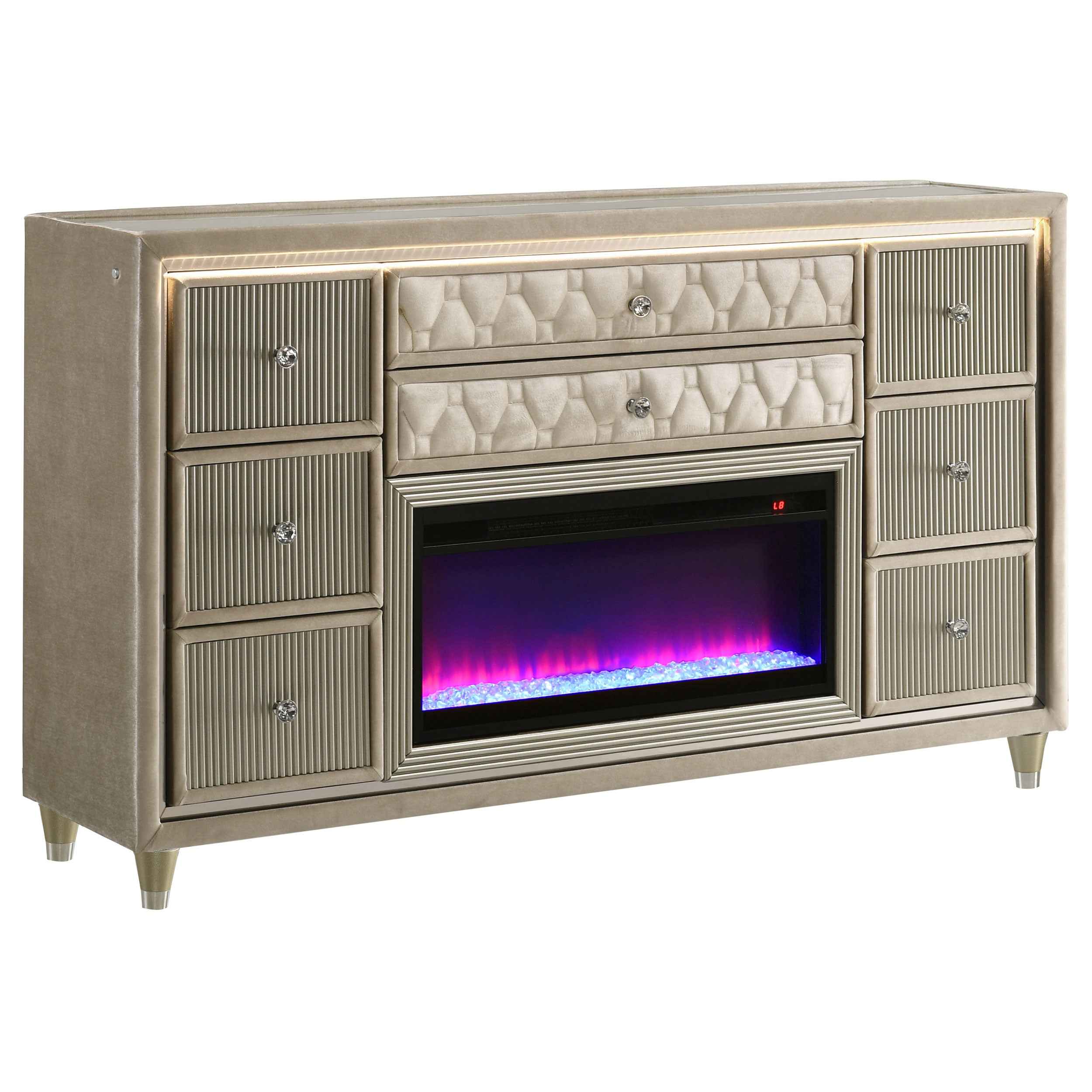 Lorient LED Dresser with Flame Visualizer