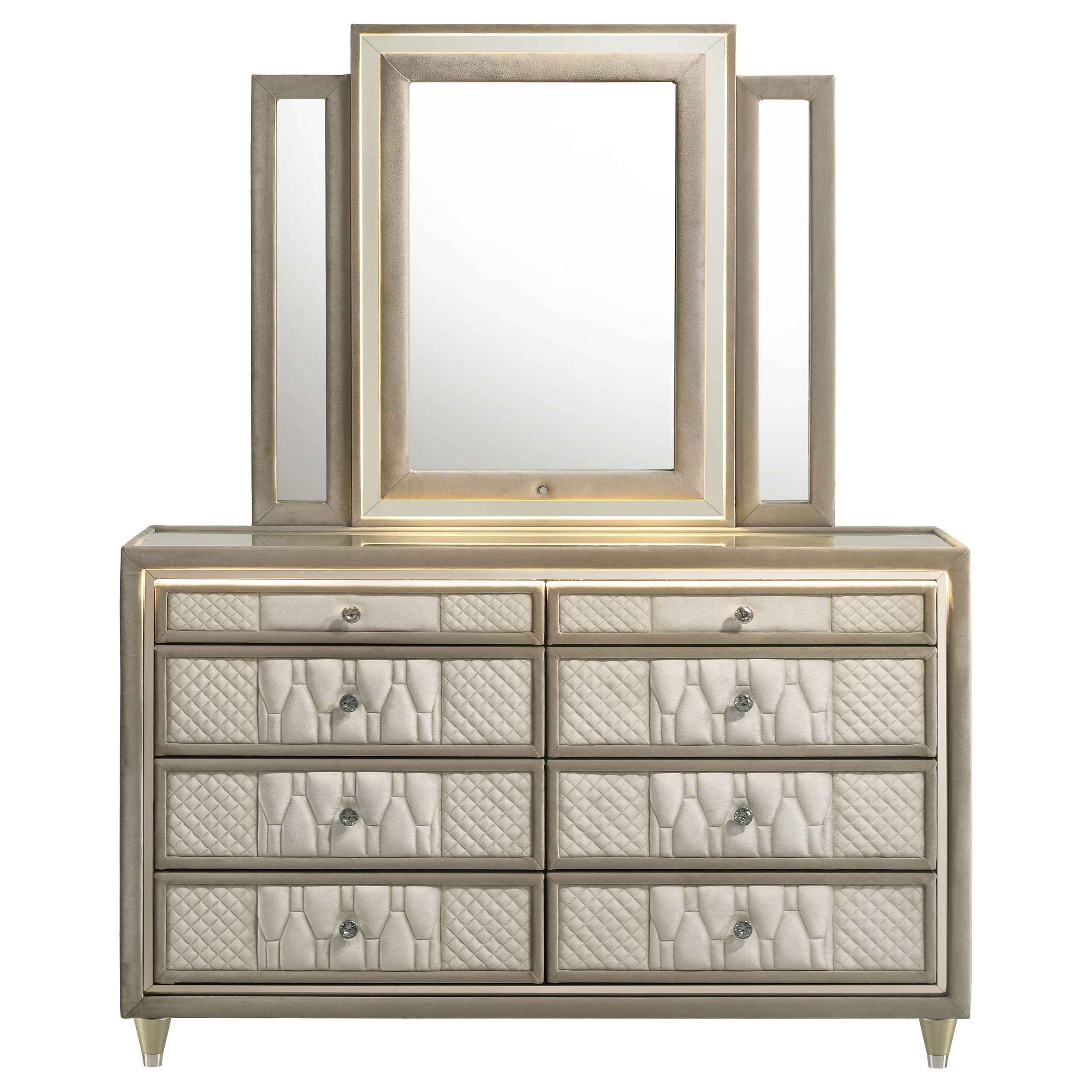 Lorient LED Dresser with LED Mirror