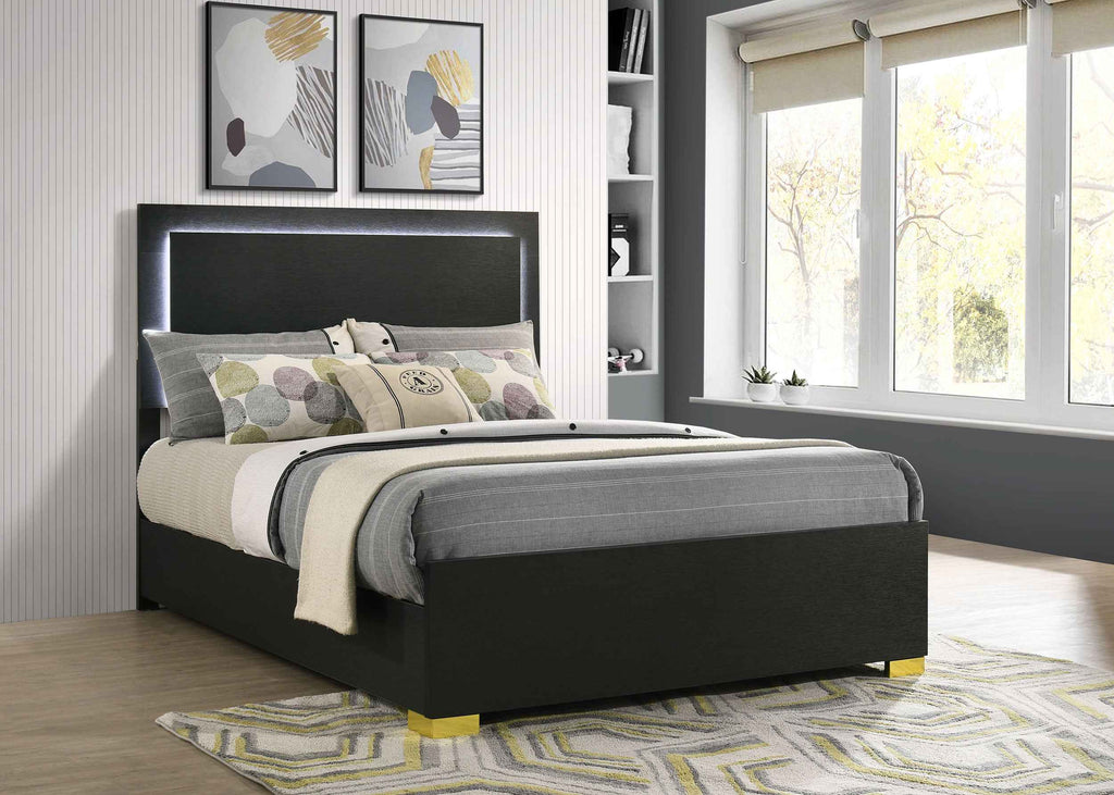 Marceline Panel Bed with LED Lighting
