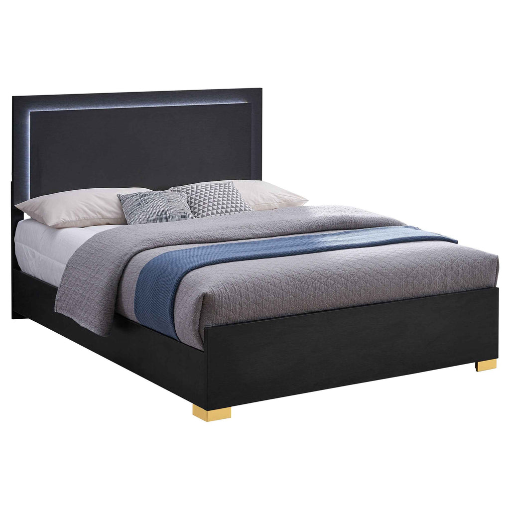 Marceline Panel Bed with LED Lighting