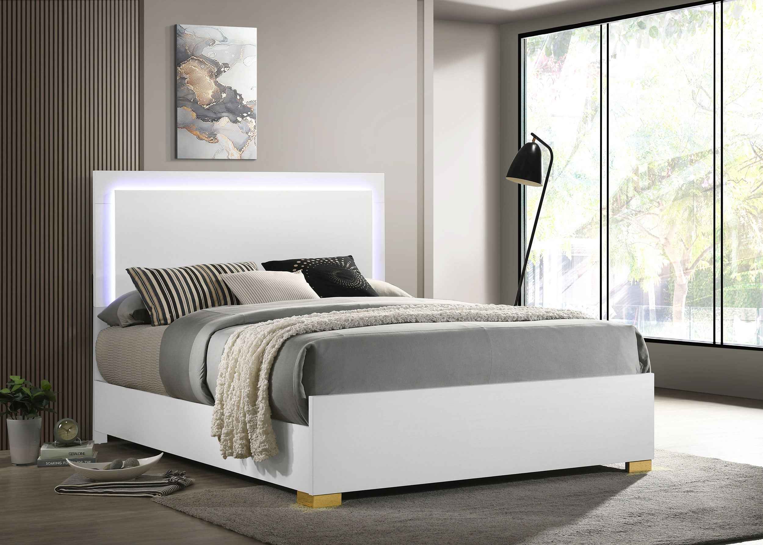 Marceline Panel Bed with LED Lighting
