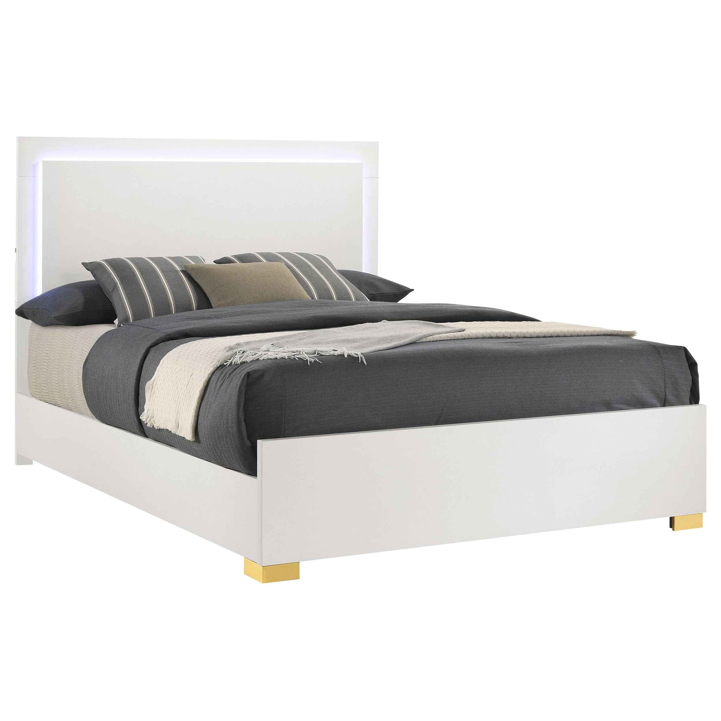 Marceline Panel Bed with LED Lighting