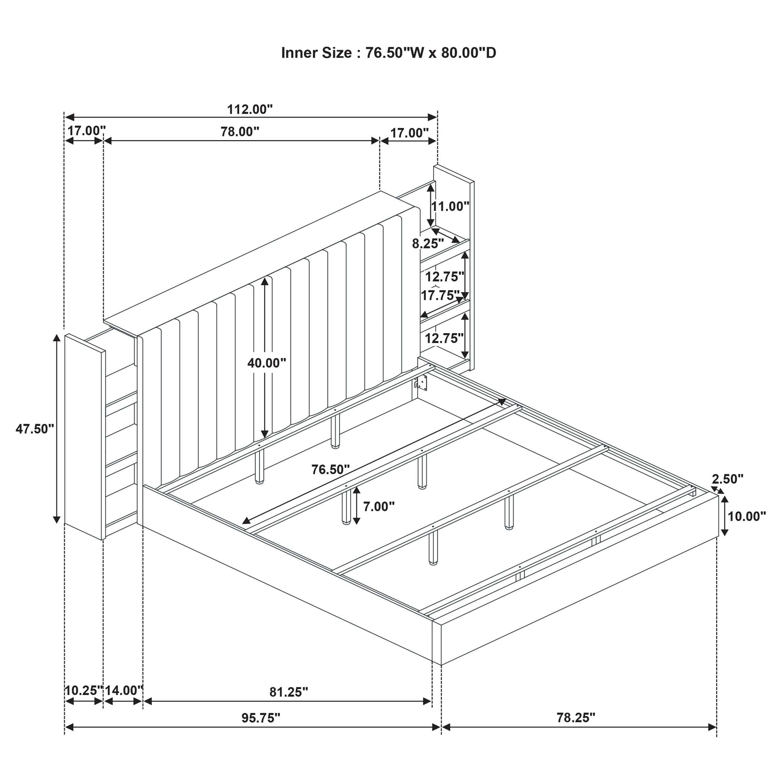 Arielle Bookcase Bed