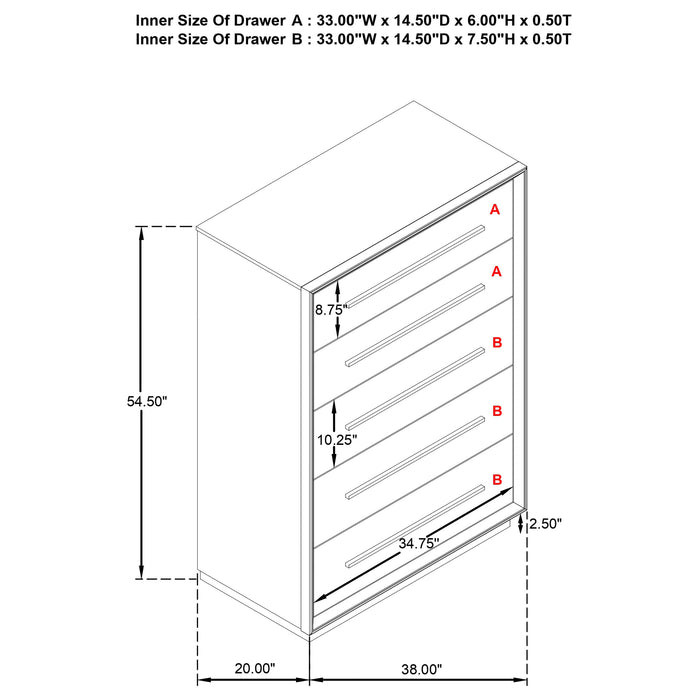 Durango 5 Pc Bedroom Set - VIP FURNITURE (NJ)