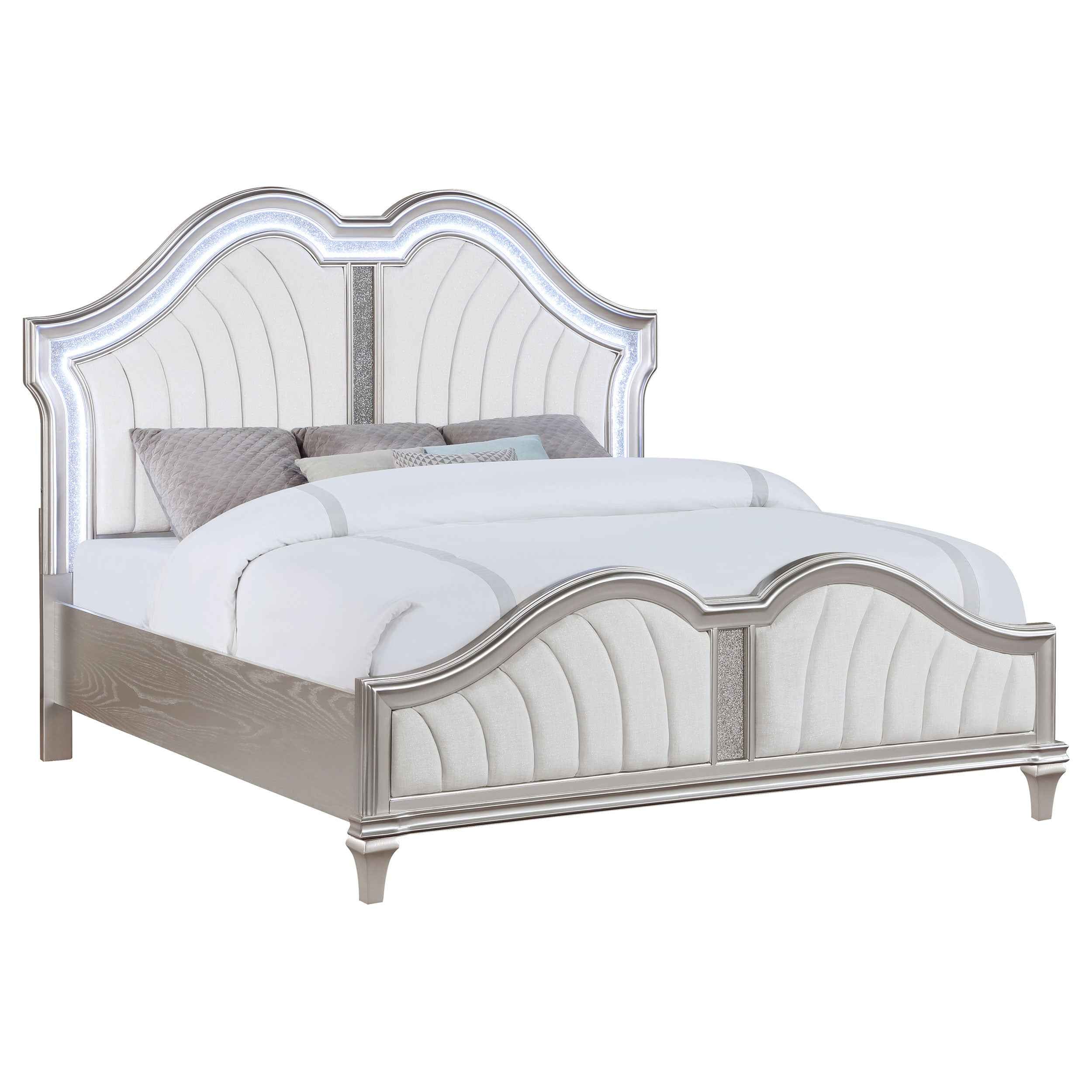 Evangeline Panel Bed with LED Lighting