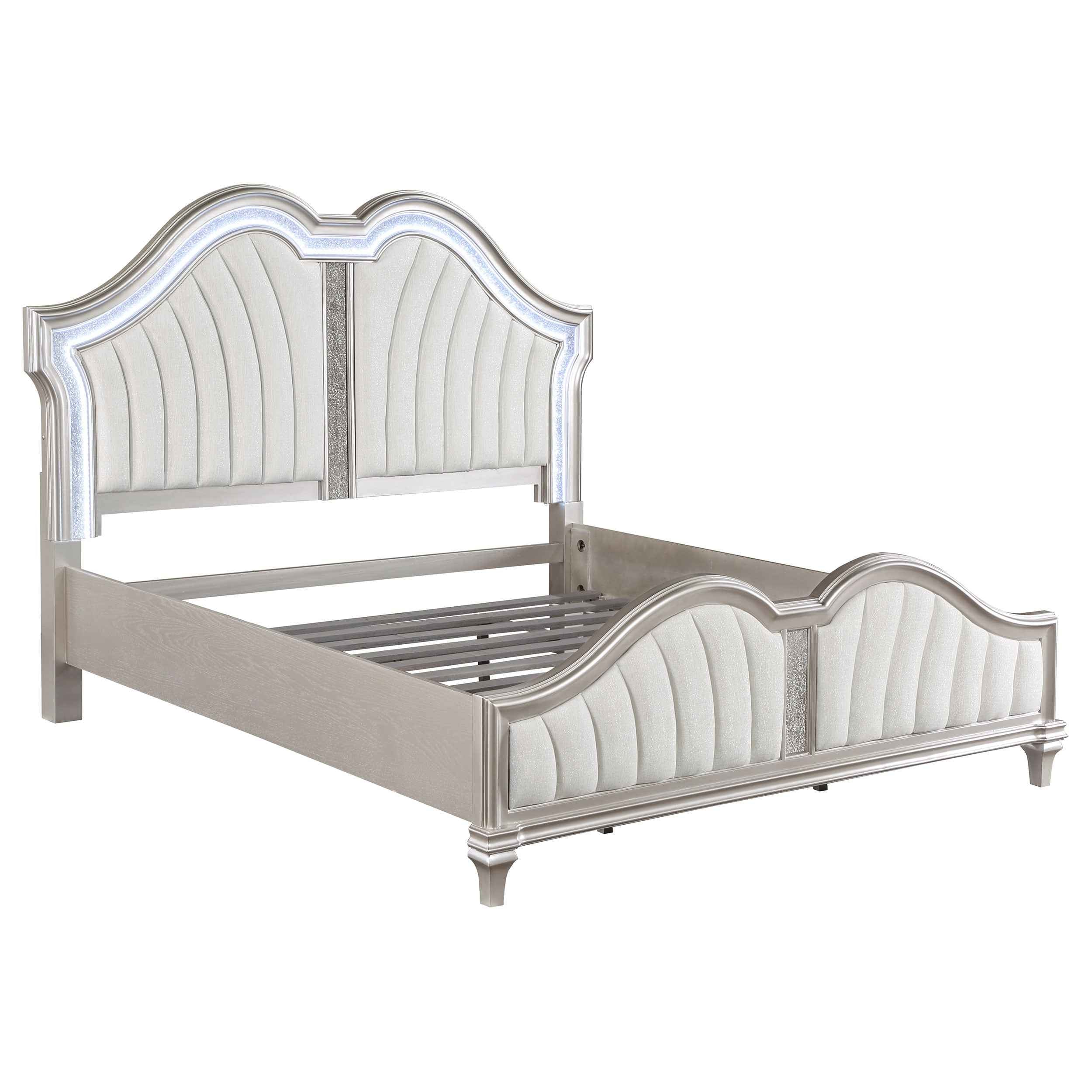 Evangeline Panel Bed with LED Lighting