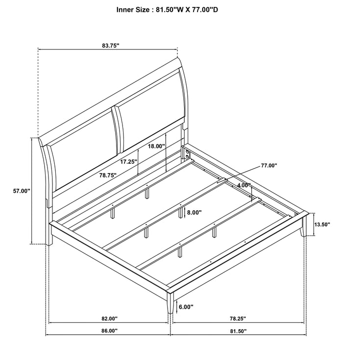 Bexhill Eastern King Bed - VIP FURNITURE (NJ)
