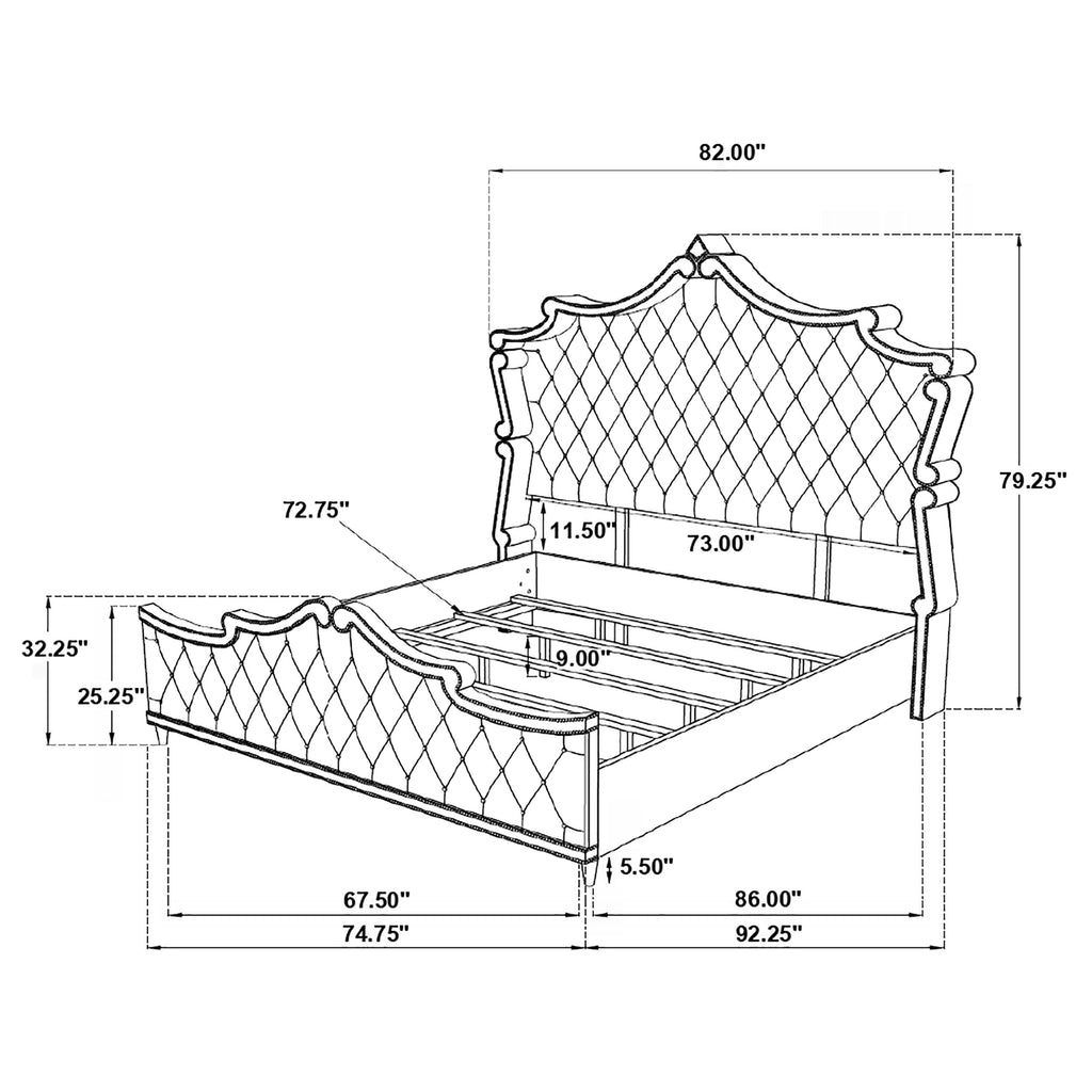 Antonella Panel Bed