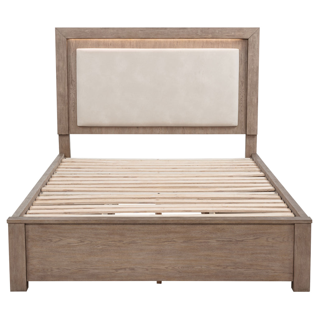 Kenora Panel Platform Storage Bed with LED Lighting