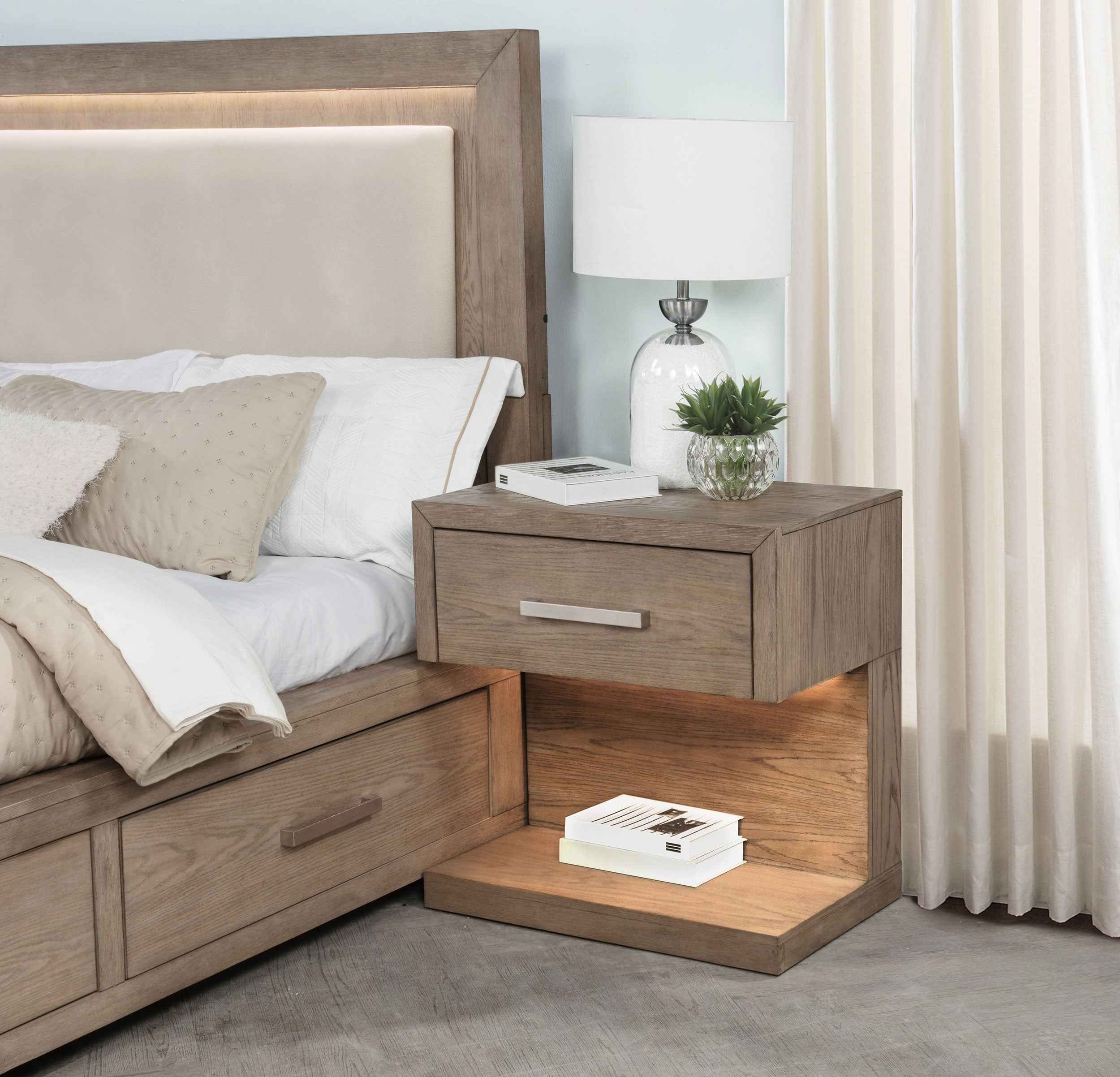 Kenora Nightstand with LED Lighting