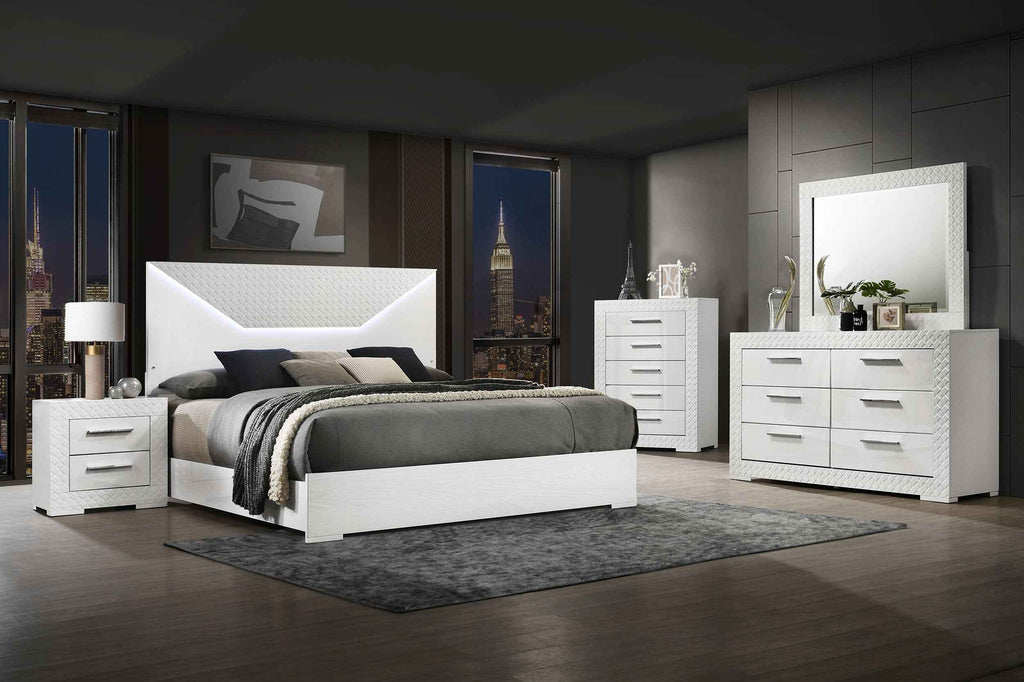 Ives Panel Bed with LED Lighting