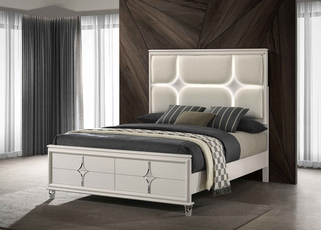 Olivia Panel Bed with LED Lighting