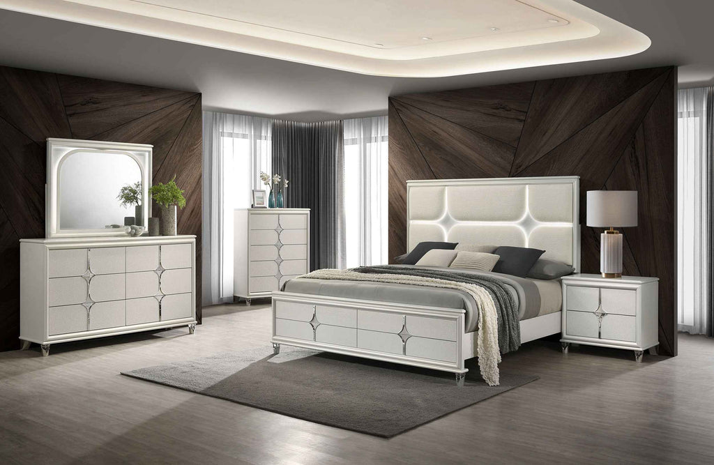 Olivia Panel Bed with LED Lighting