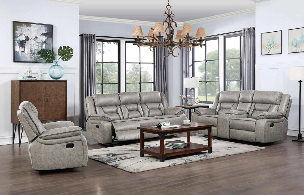 SH3219BGE Double Glider Manual Reclining Love Seat W/Center Console
