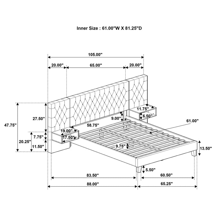 Marley Queen Bed - VIP FURNITURE (NJ)