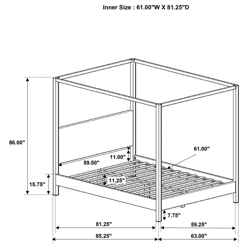 Monroe Canopy Panel Platform Bed