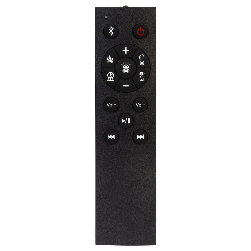Senna Panel Bed with Bluetooth Speaker and Flame Visualizer