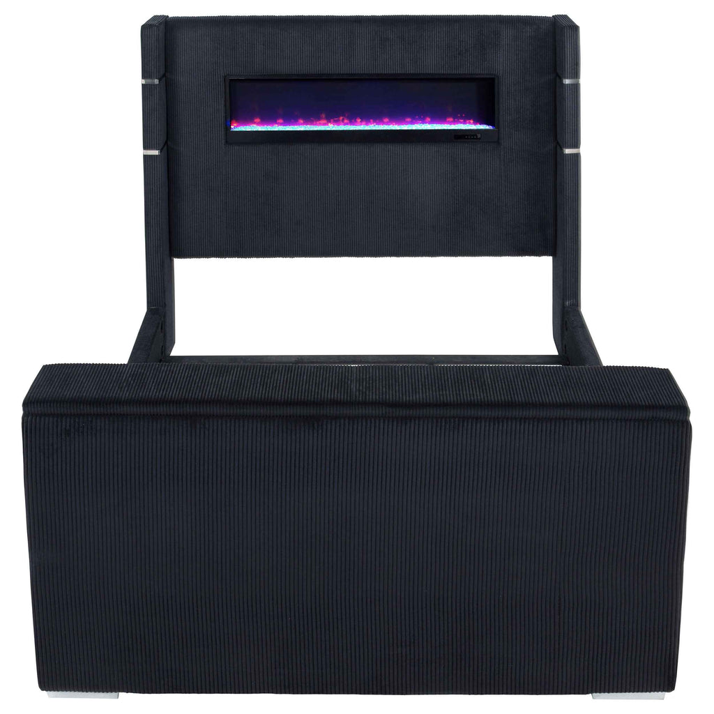 Tisdall Wingback TV Bed with Flame Visualizer