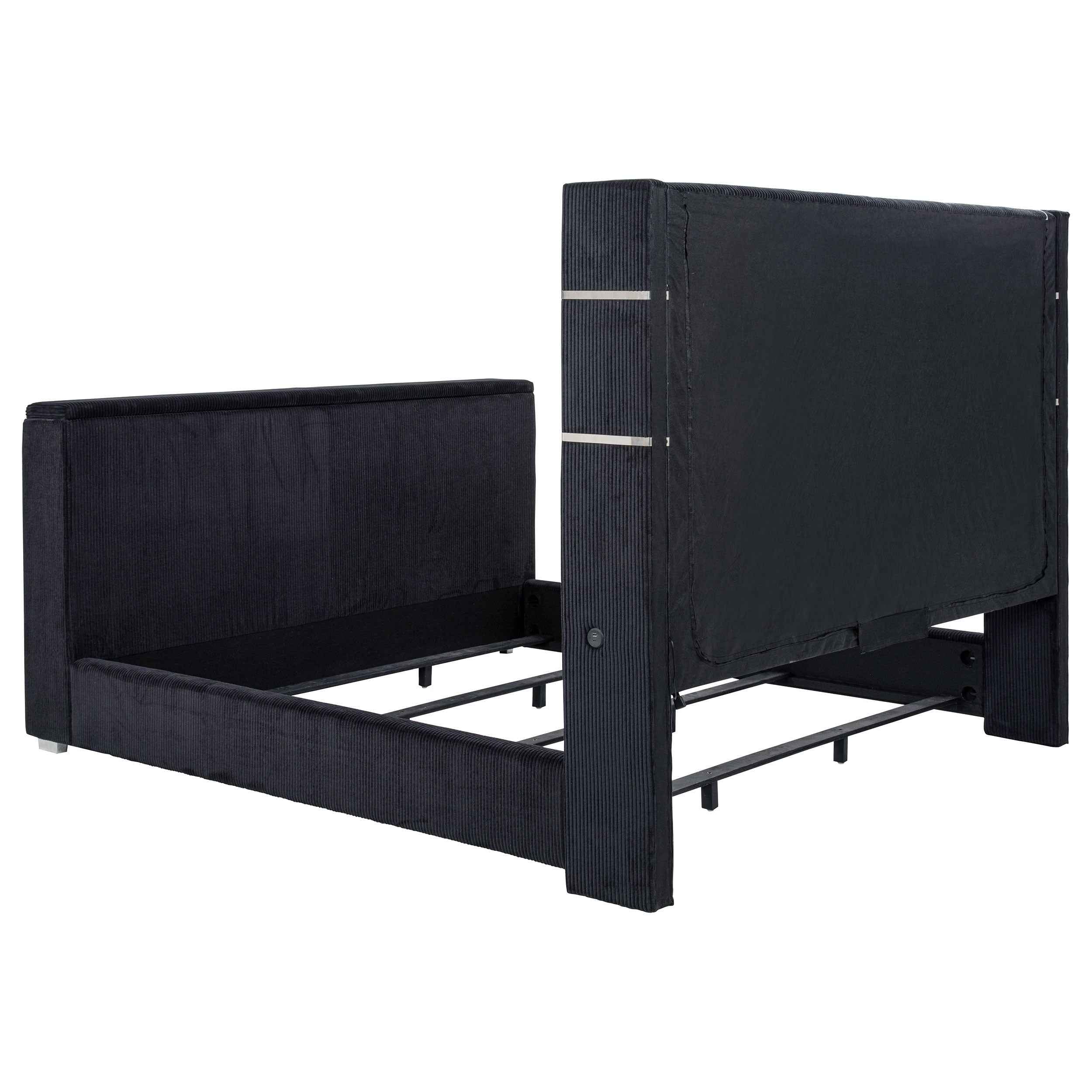 Tisdall Wingback TV Bed with Flame Visualizer