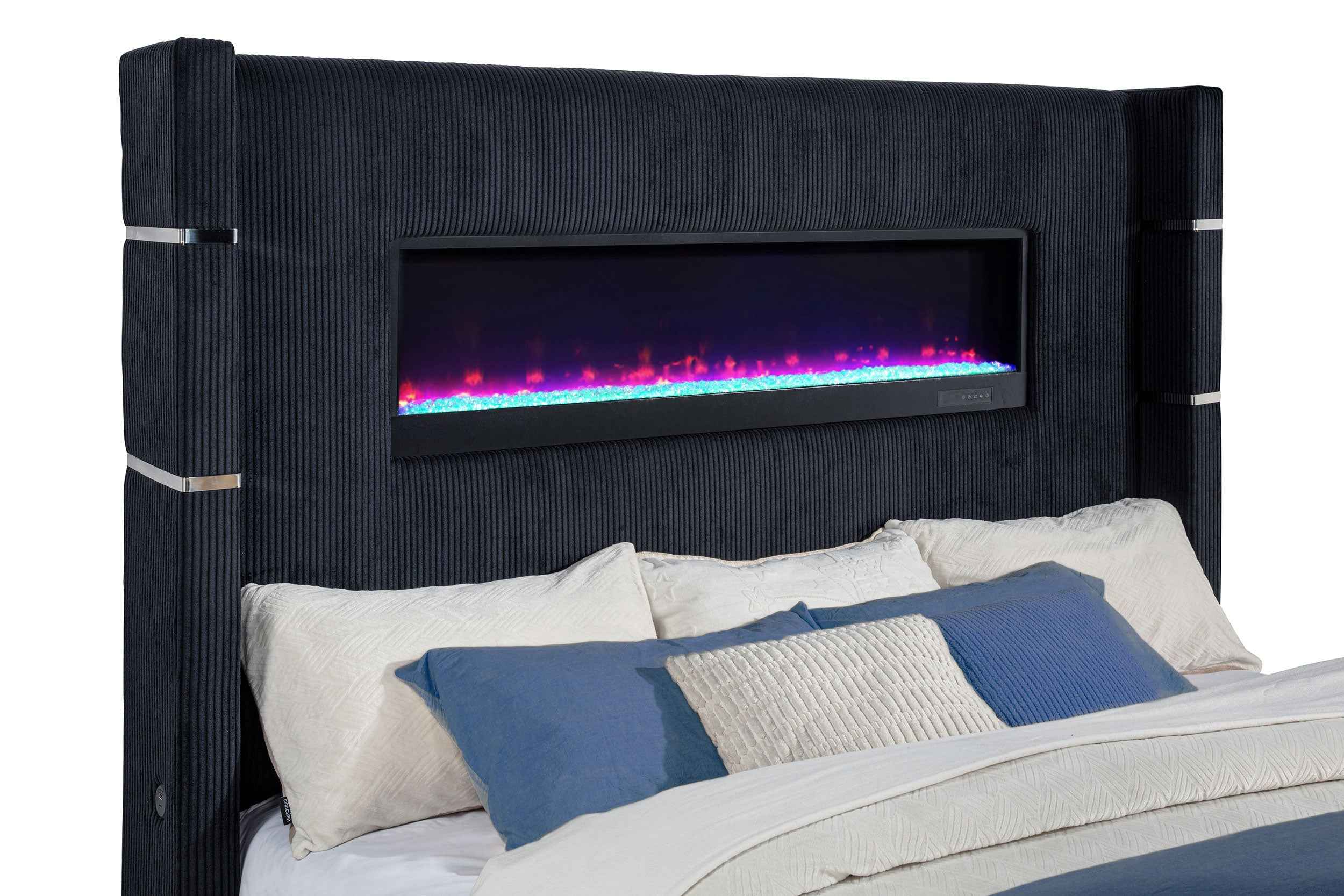 Tisdall Wingback TV Bed with Flame Visualizer