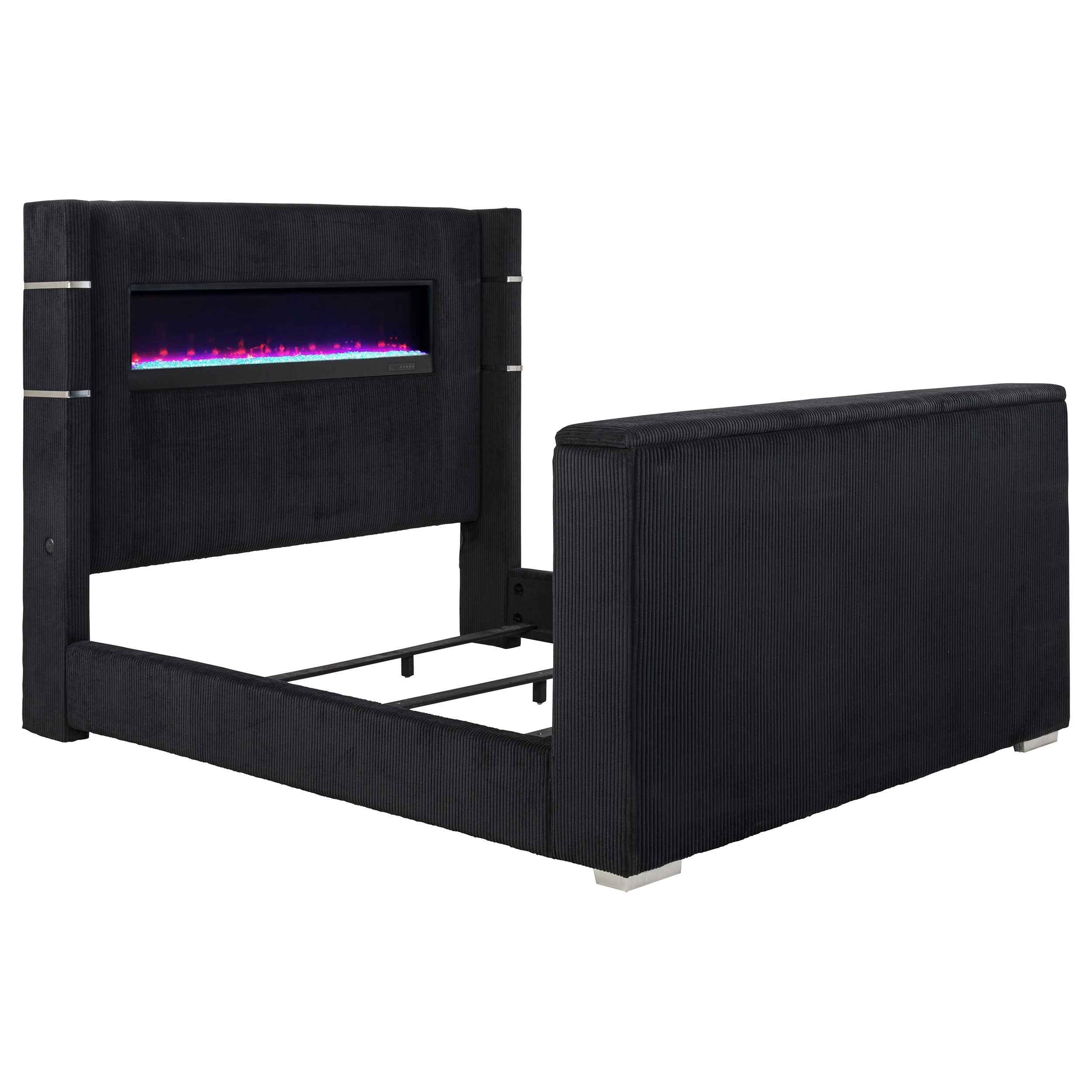 Tisdall Wingback TV Bed with Flame Visualizer