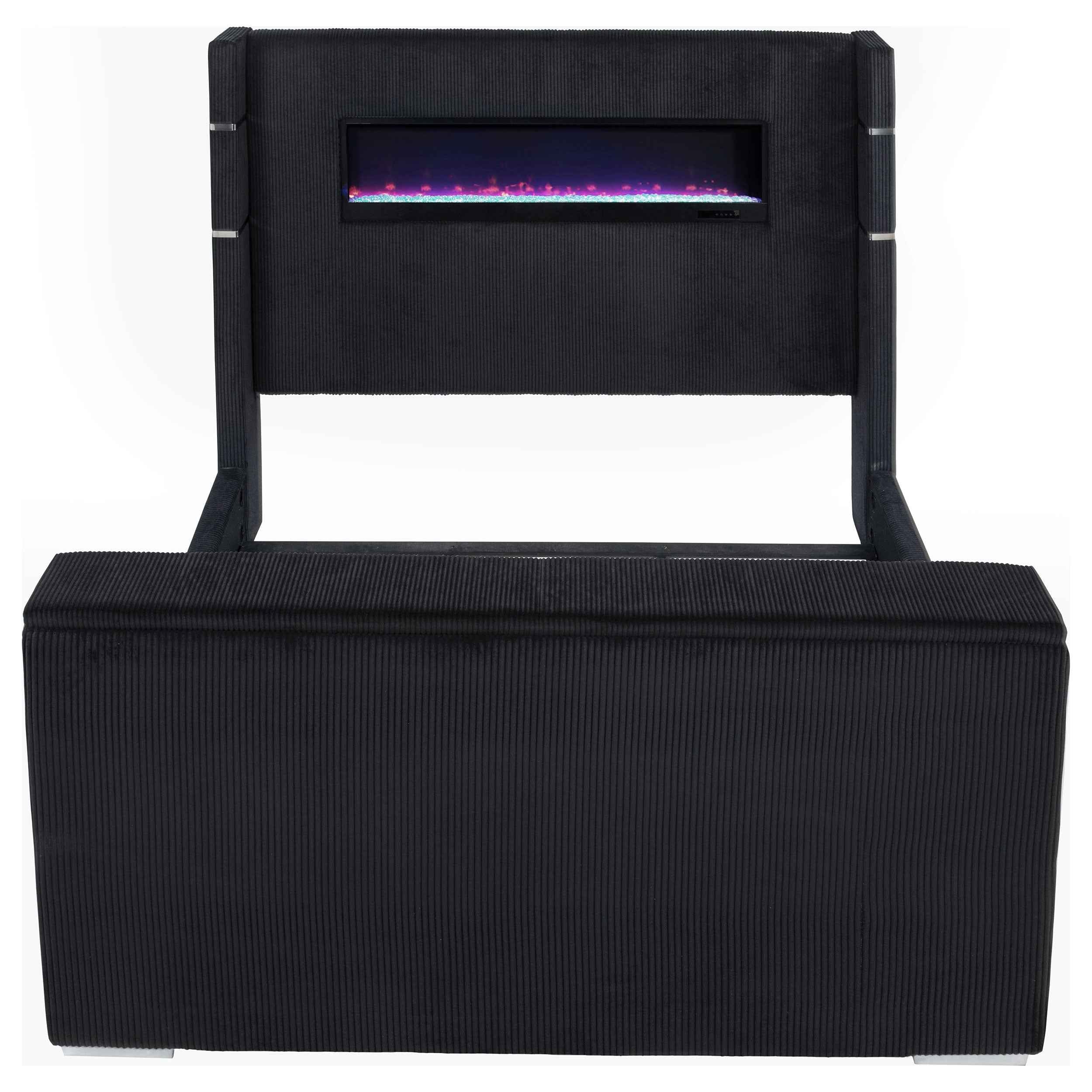 Tisdall Wingback TV Bed with Flame Visualizer