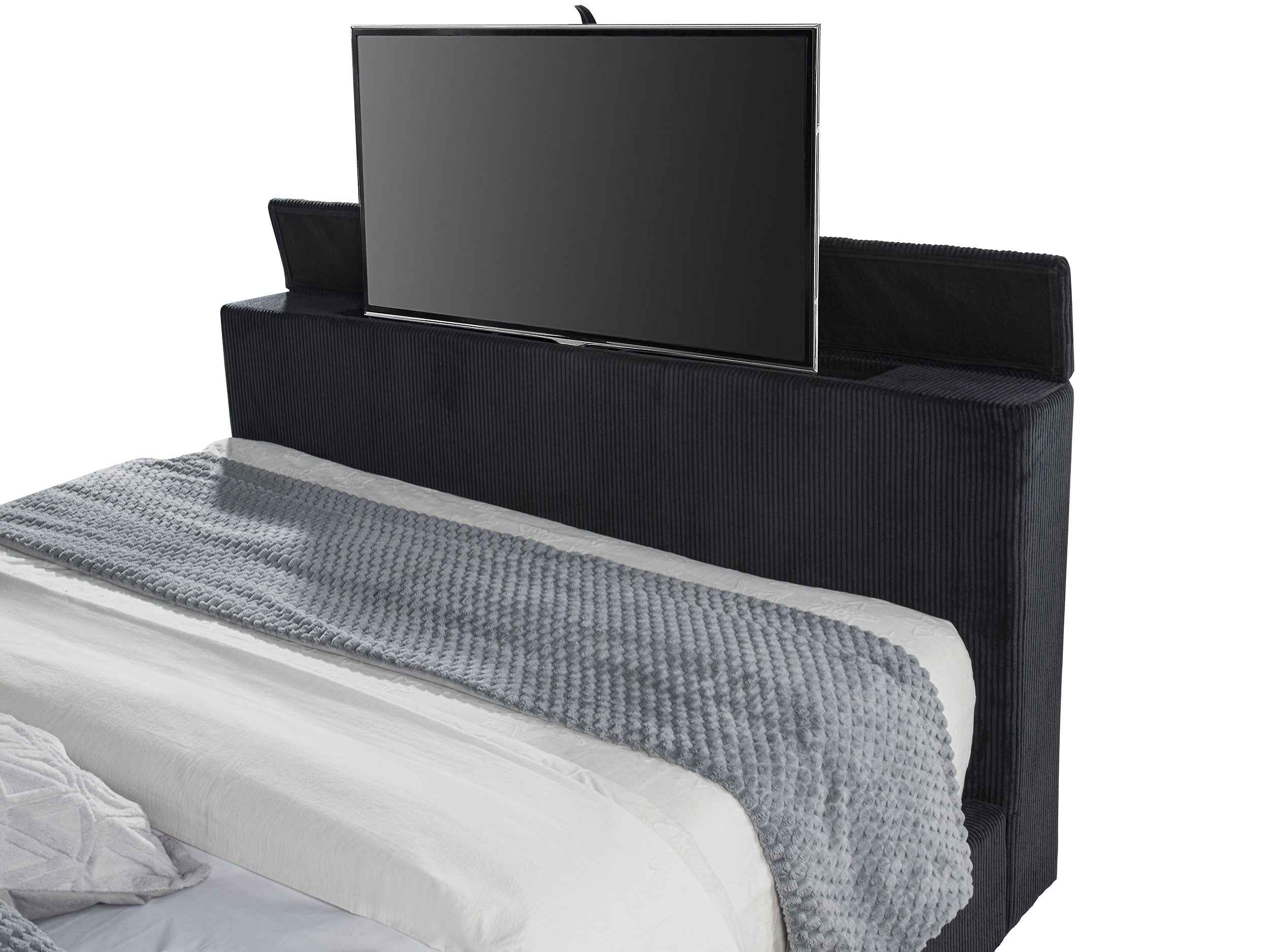 Tisdall Wingback TV Bed with Flame Visualizer